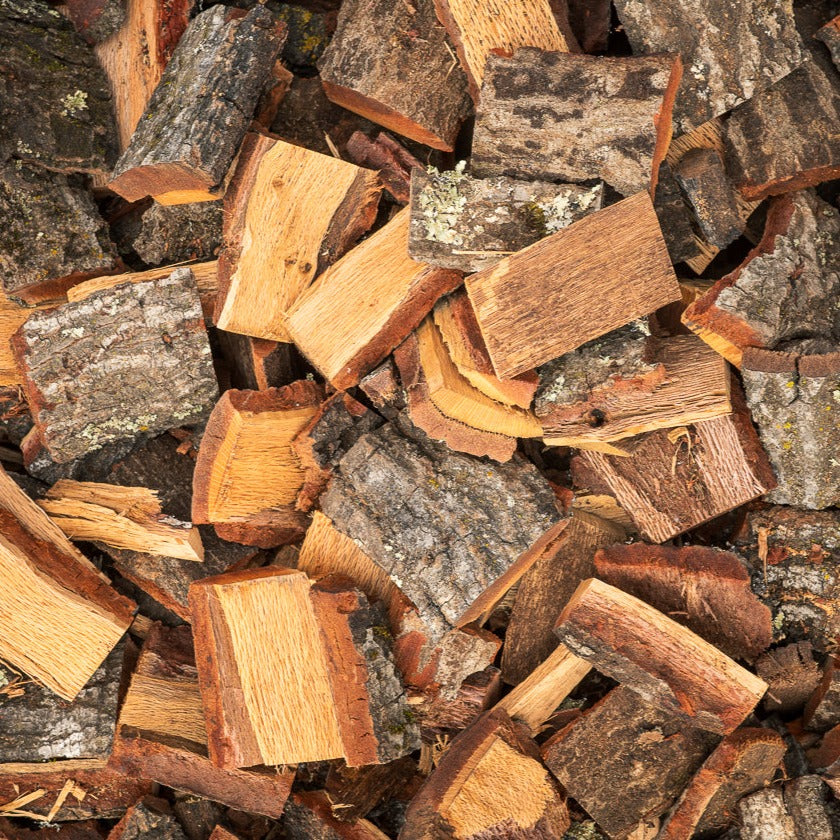 10 Lbs Seasoned Red Oak Wood Chunks For BBQ, Grilling, Smoking, Cooking - All-Natural, USA Made